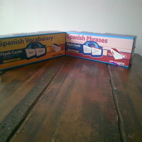 Spanish Phrases Flash Cards (1000 cards) Lot of 2 - Picture 4 of 6